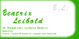 beatrix leibold business card